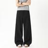 Wide-leg trousers men's new drape loose straight casual pants black versatile ruffian handsome loose trend trousers wholesale