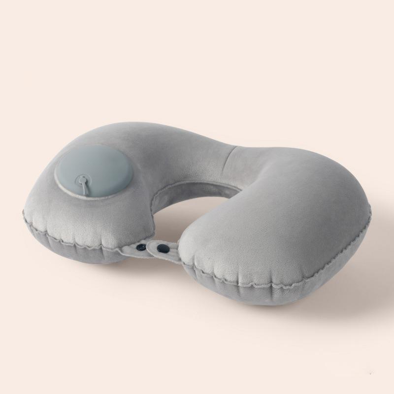 Inflatable Travel Neck Pillow for Airplane Train Car Washable Pillowcase U Shaped Office Napping Pillow,Home Head Neck and Lumbar Support