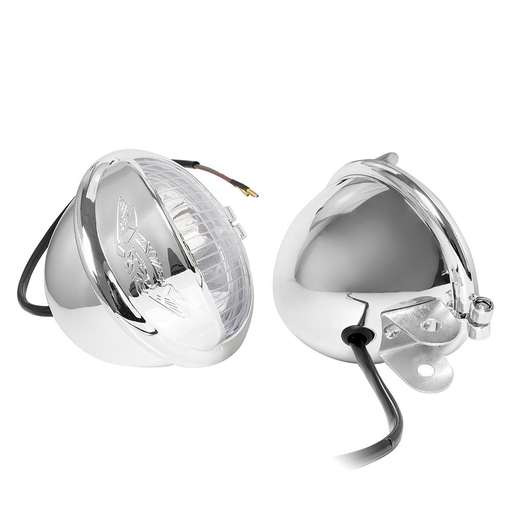1 Pair Chrome Universal Motorcycle Fog Lights Headlight Lamp DC12V For Harley Touring Sportster XL 883 1200 72 48 Dyna Softail