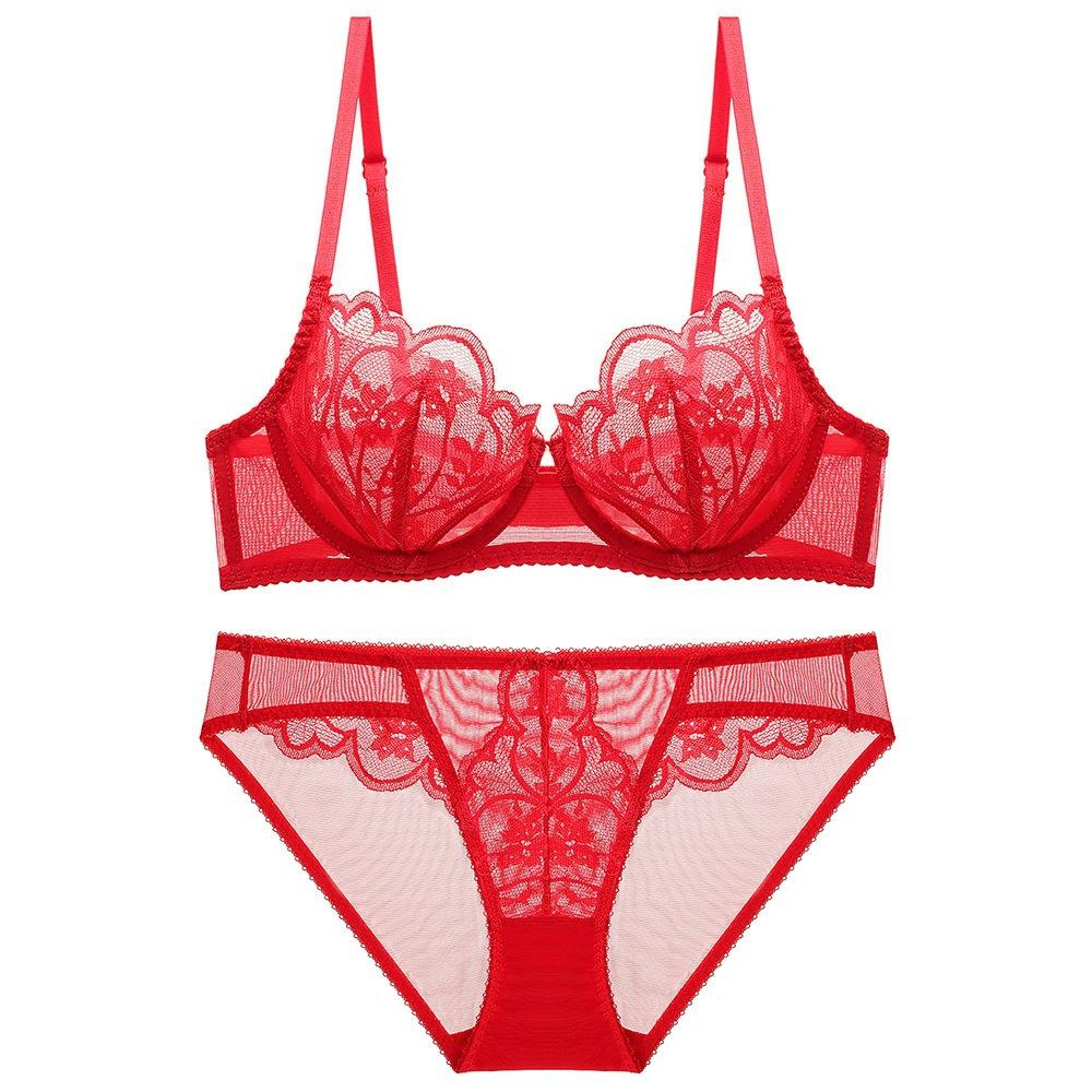 Sexy Lace Women's Underwear Ultra-thin, Light and Breathable, Large Breasts, Large Size Bra, Women's Bra .