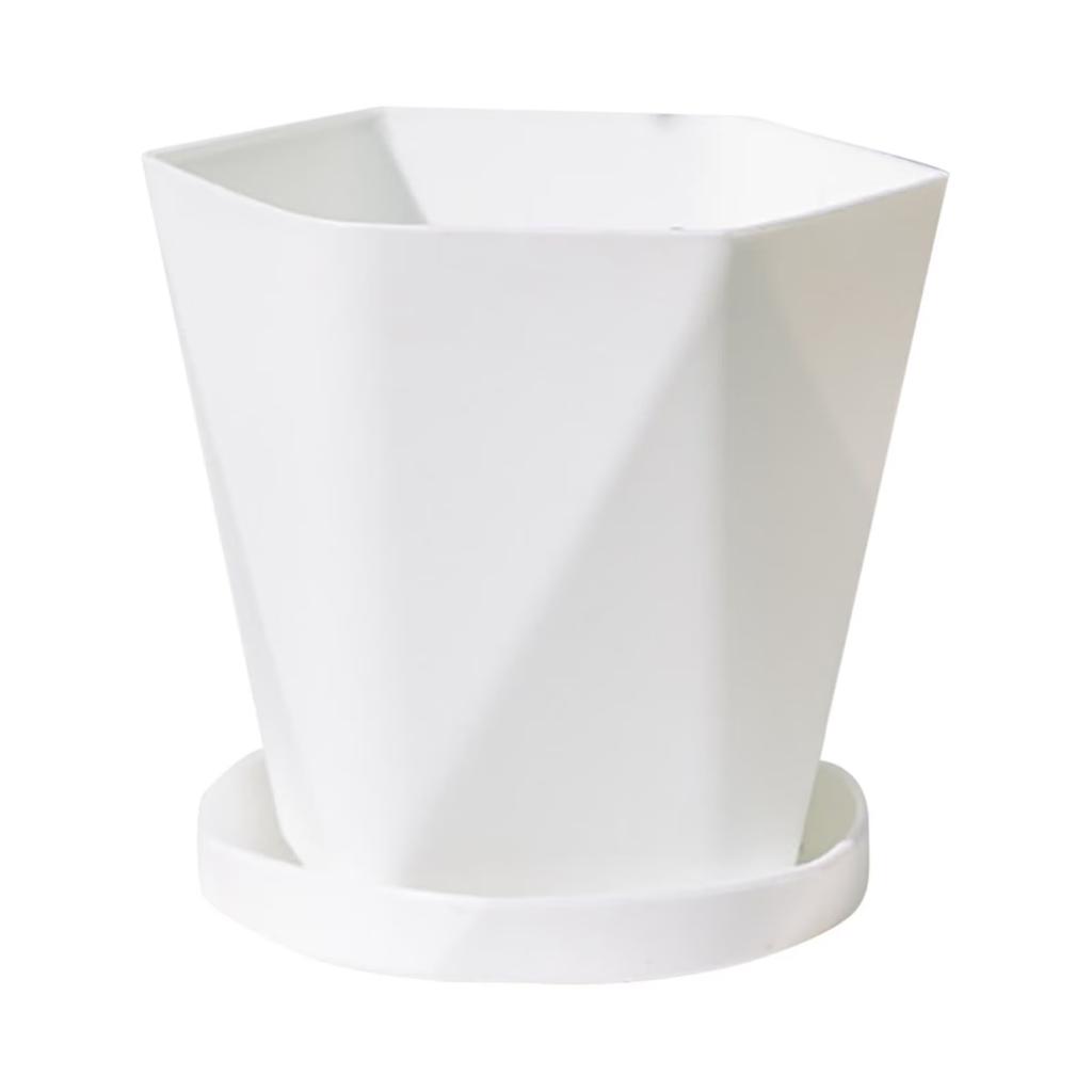 Lightweight Plastic Flower Pots Suitable For Indoor And Outdoor Plants, With Drainage Holes And Trays; Thickened Decorative Garden Flower Pots.