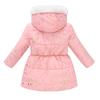 Autumn Winter Children's Clothing Boys Girls Multicolor Waist Printing Tie-dye Long Section of The Hair Collar Hooded Cotton Coat Jacket Cotton Coat