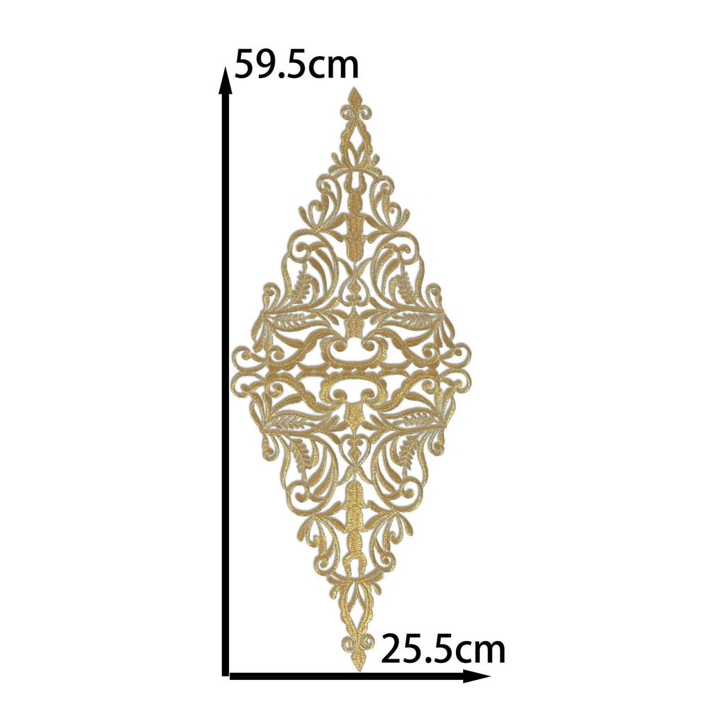 Honeysuckle Pattern Embroidery Cloth Sticker Hot Stamping Dress Drama Performance Costume Fabric Decal Diy Handmade Clothing Accessories