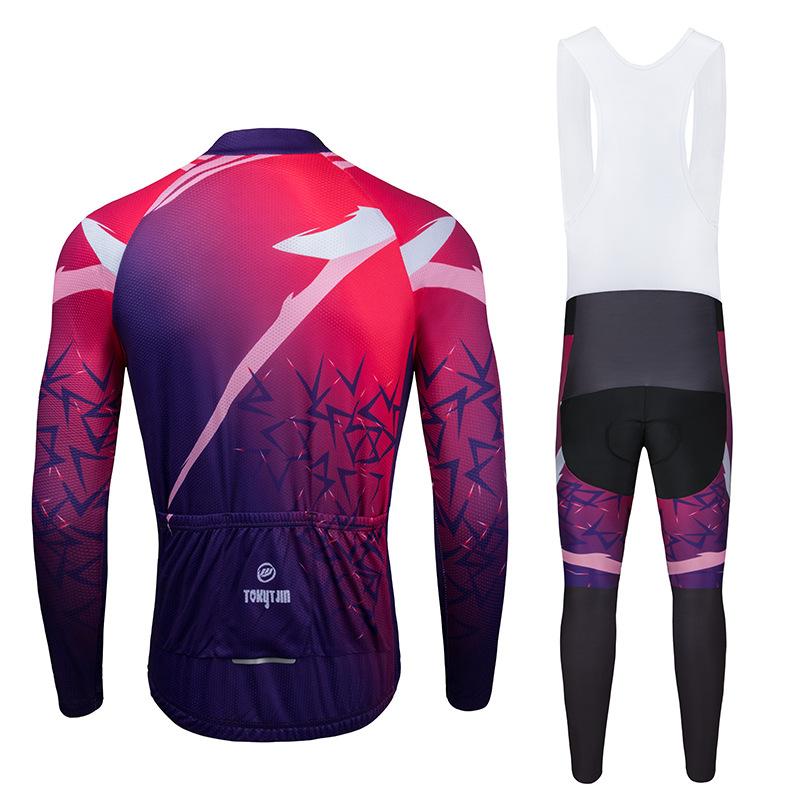Cycling Sportswear with Set Breathable Cycling Shirt Cycling Top Pants 2026 Long Sleeve Autumn Breathable Cycling Suit Set