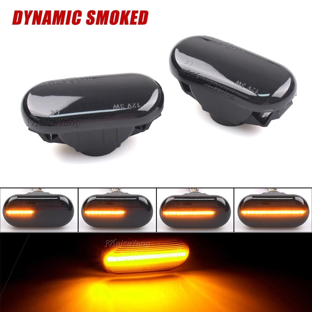 Car Side Marker Light Dynamic LED Turn Signal Light For Nissan Tiida C11 Note E11 NE11 Micra K12 NP300 Navara D40 Qashqai J10 Dynamic Smoked