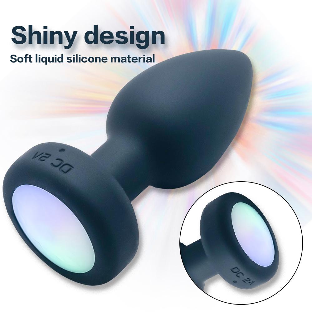 Body-Safe Silicone Vibrating Plug -Remote Control,Waterproof & Powerful Vibration for Prostate/G-Spot Play Sex Toys