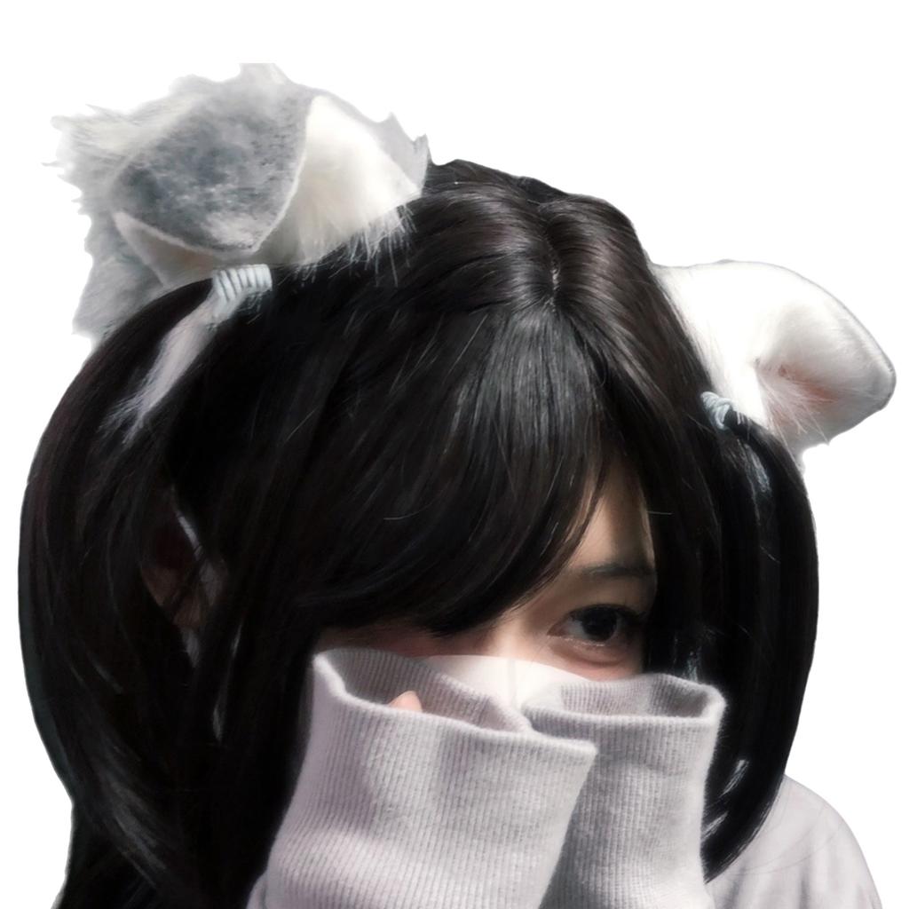Akita Dog Ears Plush Headband Soft Comfortable Headwear Furry Animal Ear Costume Accessory for Parties and Cosplay