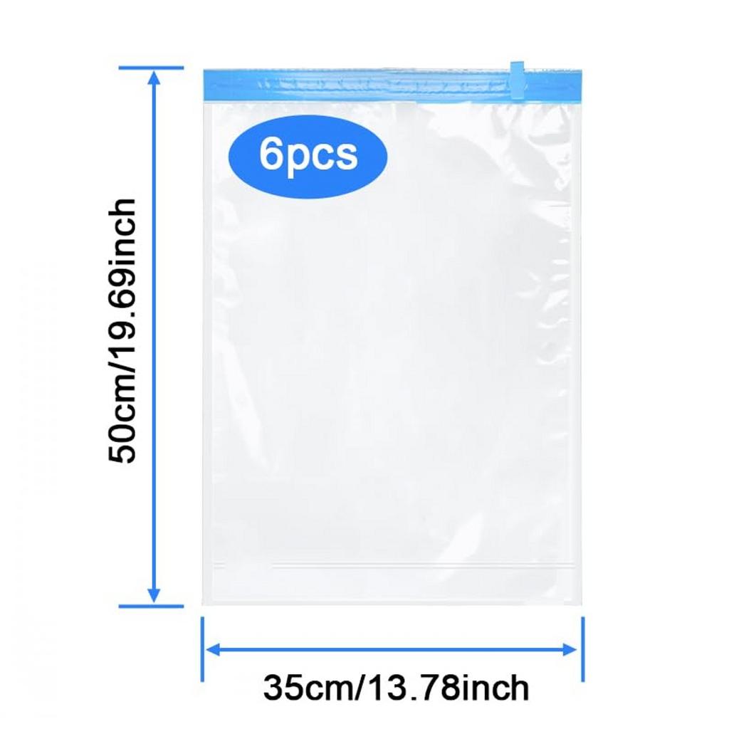 12PCS Compression Bags Travel Reusable Roll Up Vacuum Storage Bags Space Saving Packing Bags for Suitcases Organizer