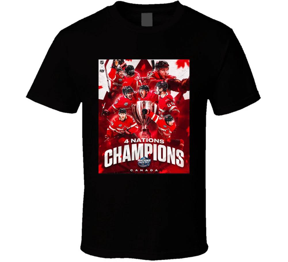 

4 Nations Champions 100% Cotton T-shirt Mens Womens Tees Top S