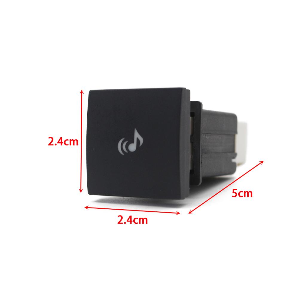 Car LED DRL Light Power On Off Camera Anti-side Slip Music Switch Push Button For VW Golf 6 Golf V Jetta Caddy Scirocco
