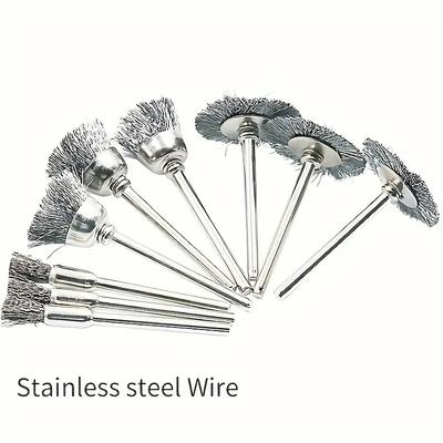 3/9pcs Steel Brush Wire Wheel Tools Wire Brushes Grinders Rotary Power Tools Drills Polishing Wheels T-shaped Brush Accessories