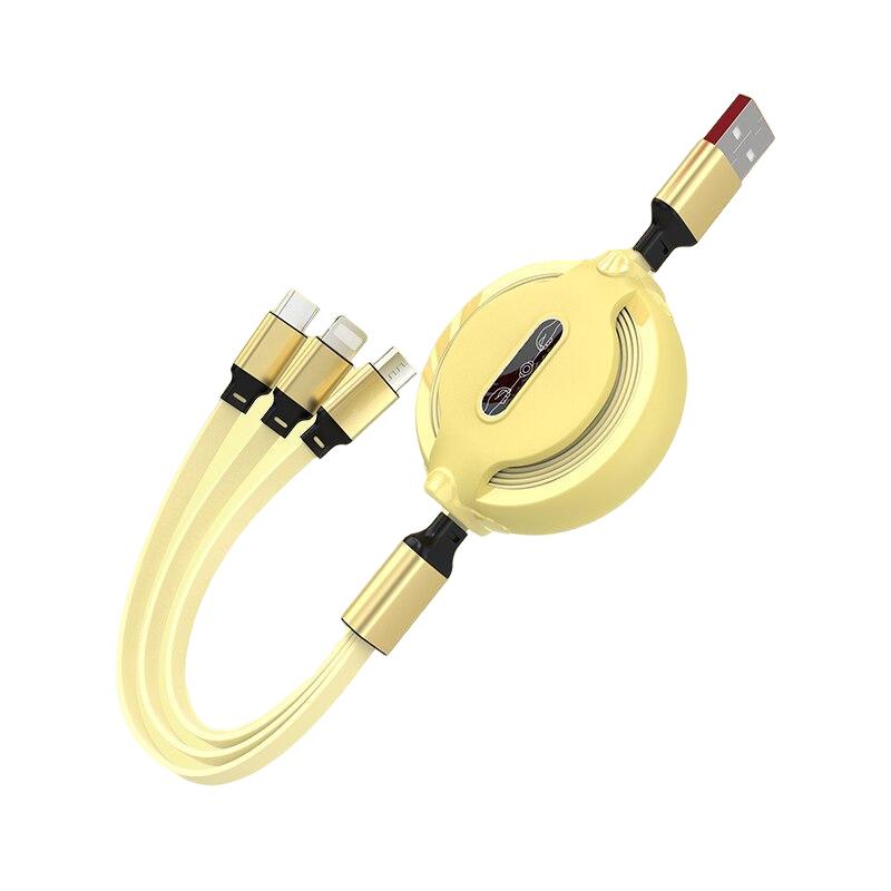 Buy 3 in 1 USB Cable for Huawei Xiaomi 3in1 2in1 Retractable 3.1A ...