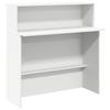 VidaXL Bureau de réception blanc 100x50x103,5 cm bois d'ingénierie, comptoir de réception, réception de salon, comptoir de 859024