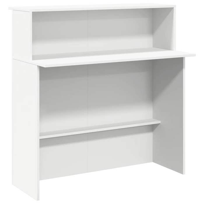 VidaXL Bureau de réception blanc 100x50x103,5 cm bois d'ingénierie, comptoir de réception, réception de salon, comptoir de 859024