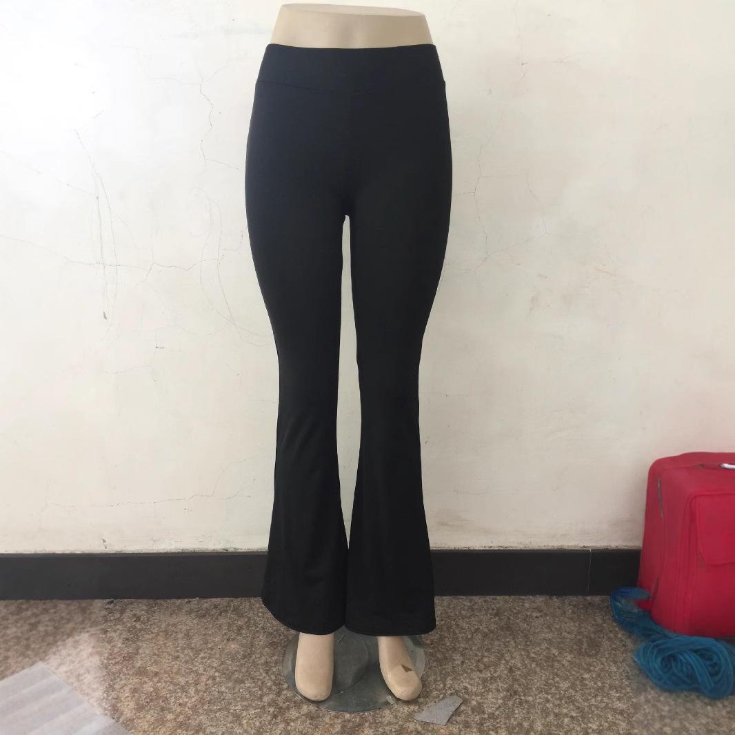

Horn Yoga Pants: Slimming & Elastic Wide-Leg Design S чёрный