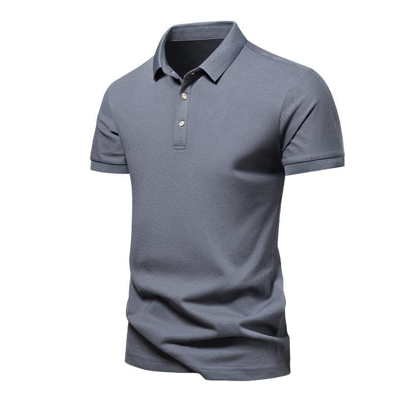 Men's Top Polo Shirt Short Sleeved T-shirt Men's Summer Lapel Bottom Shirt Half Sleeved Shirt