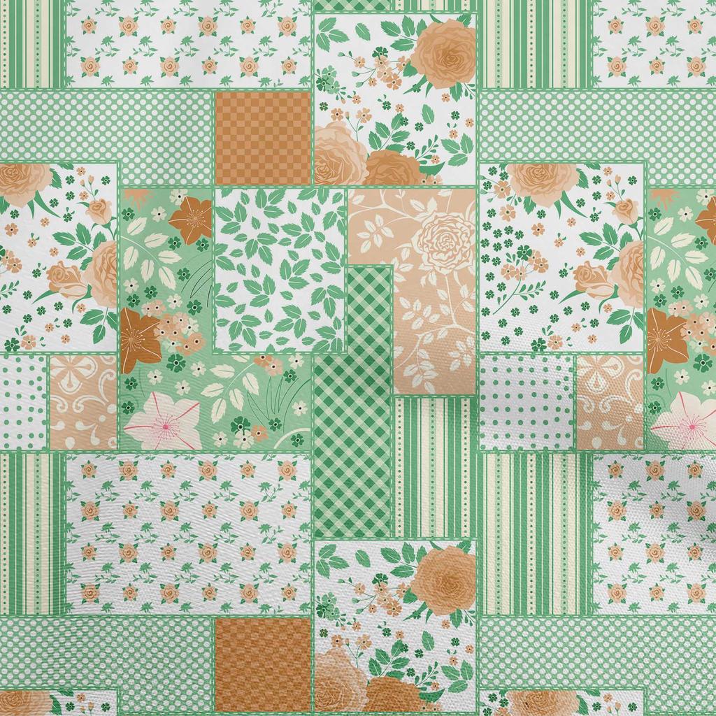 oneOone Cotton Flex Bläulich-Violett-Stoff mit Blumenmuster, Nähstoff Meterware, bedruckt, DIY-Kleidung, Nähzubehör, 101,6 cm