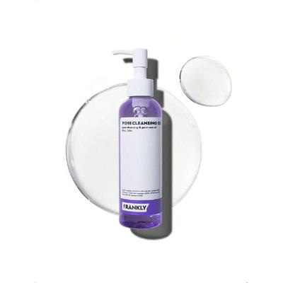 FRANKLY Pore Cleansing Oil - 200ml | Powerful Blend Of Bha & Lha, Amino Acids, And Hyaluronic Acid For Effective Makeup Removal, Blackhead