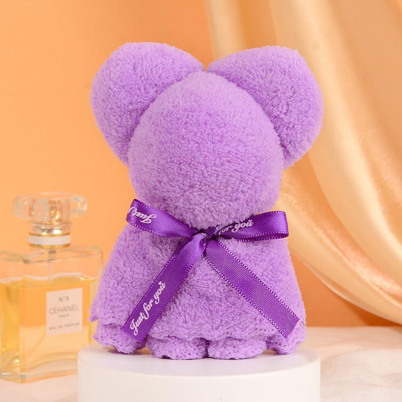 Pineapple Grid Towel Bear Shape - Wedding & Festival Gift