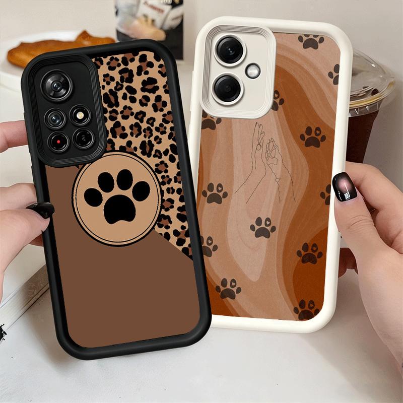 Phone Case for Xiaomi Redmi Note 15 14 13 Pro Plus Dog Footprint Paw Cute Pattern Shell 12S 11 11S 11T 5G 14S Soft Silicone Fund