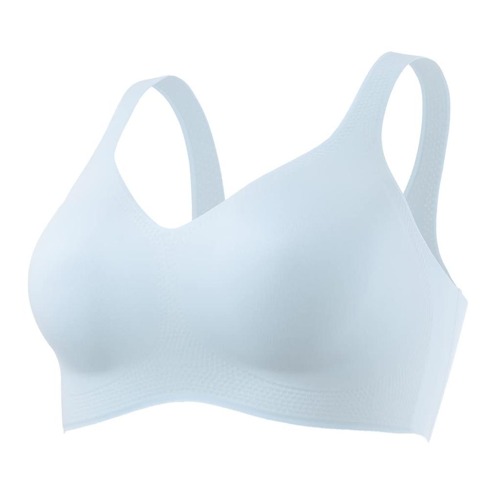 Shape Days Night Breastfeeding Bra Size Wireless Made In Bra, 24-Hour (Sax Blue, M), Seamless, Bust-Enhancing, Bra, Japan, Women's