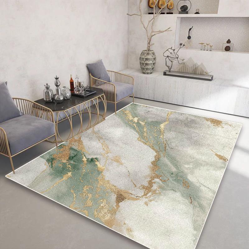 Modern Luxury Marble Carpets for Living Room Abstract Decoration Sofa Area Rug Easy Clean Bedroom Lounge Rugs Non-slip Table Mat