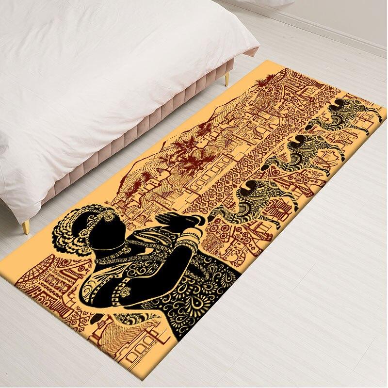 Covoare pentru sufragerie dormitor tradiție femeie africană model flanel covoare flanel moale decor acasă covor covorașe de bucătărie
