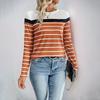 Spring Autumn Women T Shirt Casual Ladies Tops Fashion Stripe Women T-shirt