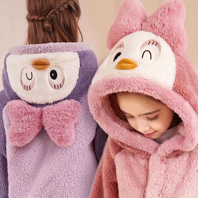 Girls' Coral Fleece Autumn Winter Pajama Set