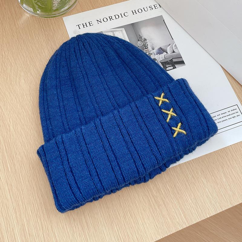 Hat for Women In Autumn and Winter Versatile Korean Thickened Warm Ear Protection Cute Knitted Wool Hat for Women Korean Style