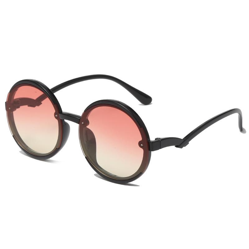 Cute Color Block Round Kids Sunglasses, Lightweight Comfortable, Uv400 Protection Baby Sunglasses 8832