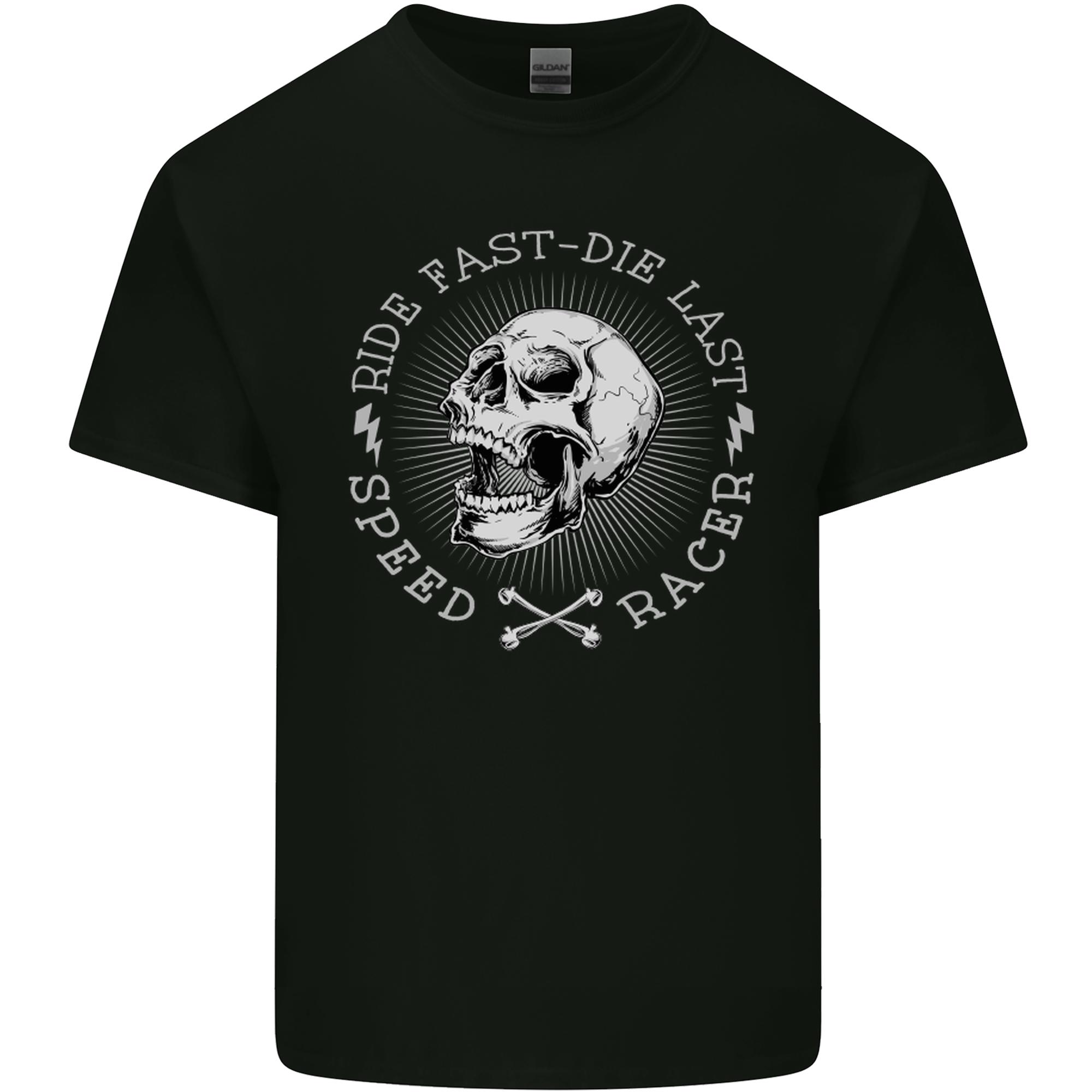 Ride Fast Die Motorcycle Motorbike Biker Unisexs Light Cotton TShirt S