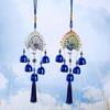 Bells Blue Eyes Wind Chime Handmade Metal Car Pendant Car Mirror Decor  Hanging Decor