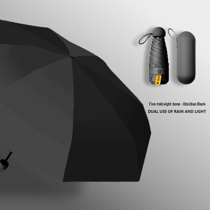 Compact Women's Umbrella with UV Protection and Black Coating – Dual-Use for Sun and Rain