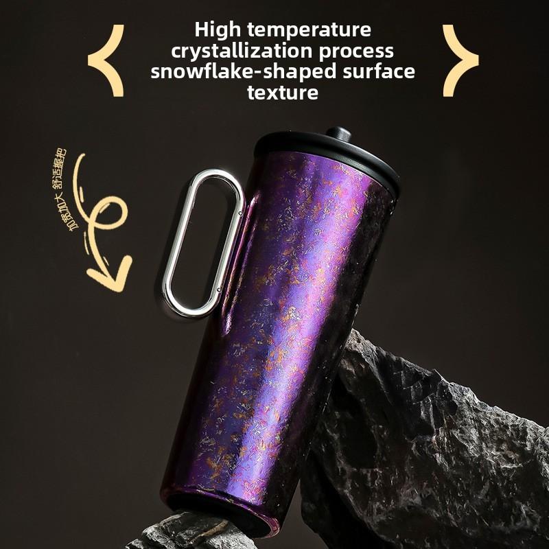 Titanium Thermal Colorful Mug Travel Cup With Handle For Office And Commuting