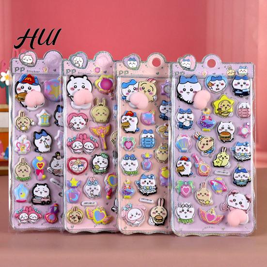 Mobile Phone Case Decal 3D Puffy Stickers Panda Rabbit Bear Animal Squishy for Aesthetic Sticker Assortment Kids Cute Bubble Butt Crafts Decor