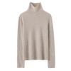 Lekasha Women's 100% Pure Cashmere High Neck Seamless Knit Jacket for Autumn and Winter