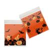 100PCS/Set Pumpkin Party Ghost Printed Nougat Candy Bags Biscuits Snack Packaging Bags  Unisex