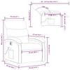 VidaXL Fauteuil de massage inclinable électrique gris clair tissu, fauteuil de massage électrique, fauteuil inclinable de 3203966