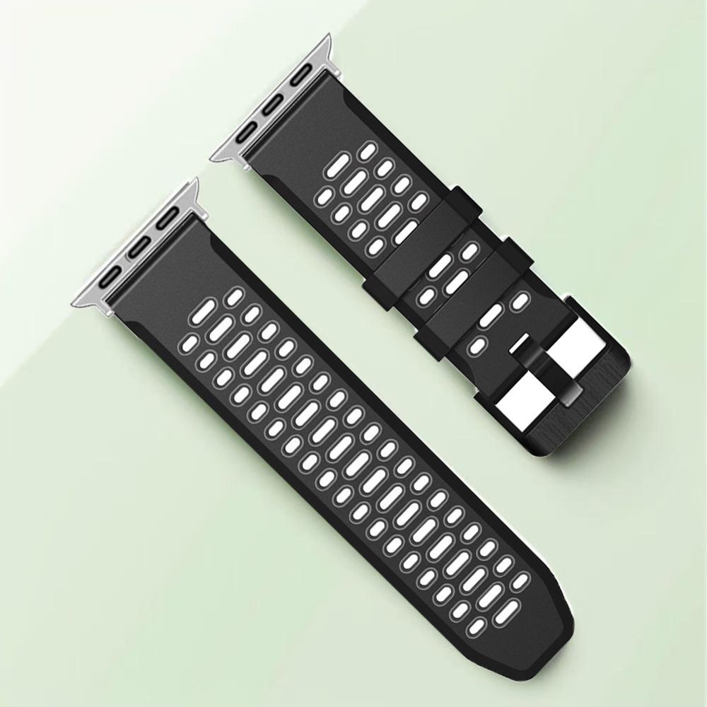 Silicone Watch Band Strap Compatible with Apple Watch Series 10 SE Ultra 2 Bracelet 49mm 46MM 45MM 44MM 42mm Wristband Accessory
