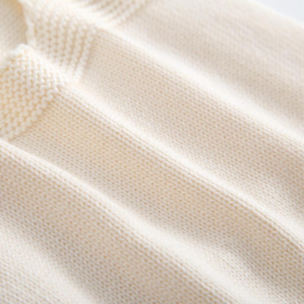 Unisex bawełniane śpioszki z dzianiny z misiem dla noworodka na wiosnę i jesień - Super uroczy design