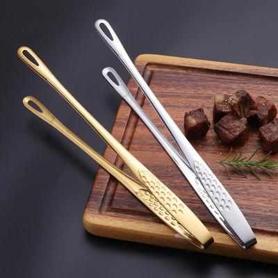 304 Stainless Steel Food-Grade BBQ Tongs for Grilling, Buffet, Bread, and Strawberries