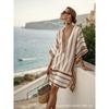 2026 women's V-neck dress seaside vacation 3D printing loose skirt beach