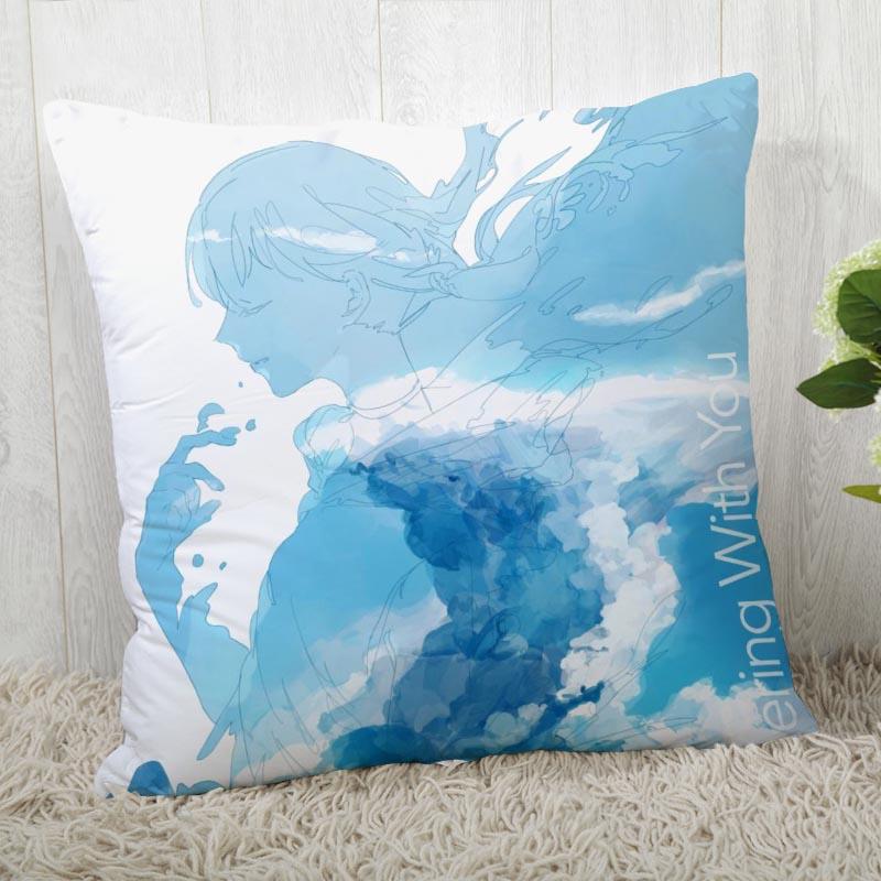 Tenki No Ko (Weathering With You) Pillow Cover Customize Pillowcase Modern Home Decorative Pillow Case For Living Room