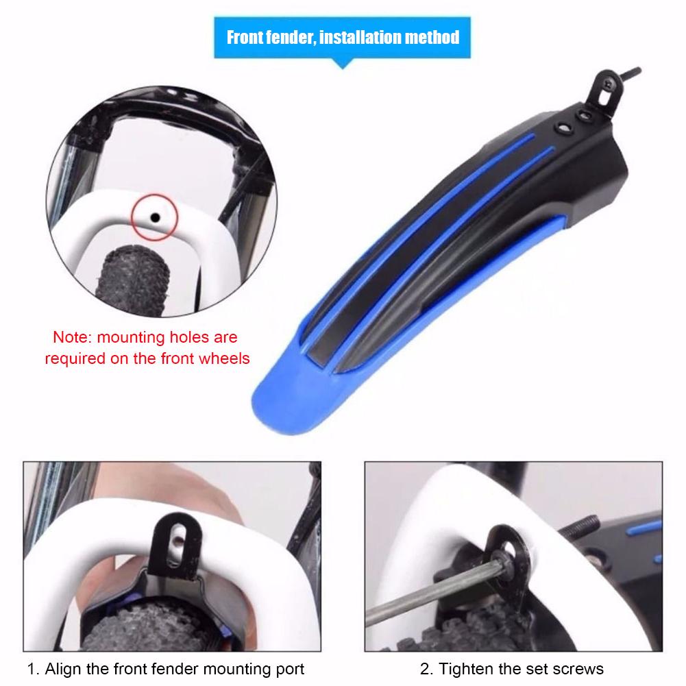 2pcs Adjustable Mountain Bike Mudguard Front Rear Fenders Bicycle Accessories