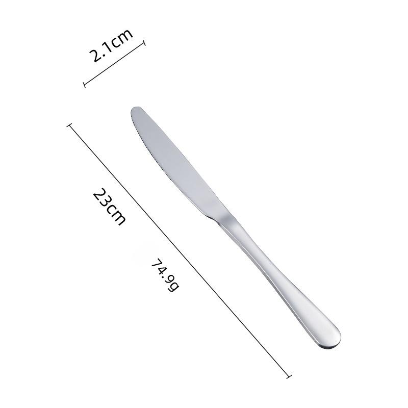 Stainless Steel Western Tableware Household Eating Spoon Hotel Thickened Steak Knife and Fork Western Dessert Coffee Spoon