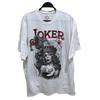 D&M Mens 2XL Joker Skull Crowned Lady Graphic Tee White Red Glitter NEW