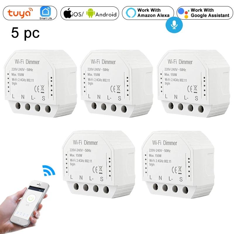 DIY Smart WiFi Light LED Dimmer Switch Smart Life/Tuya APP Remote Control 1/2 Way Switch,Works with Alexa Echo Google Home