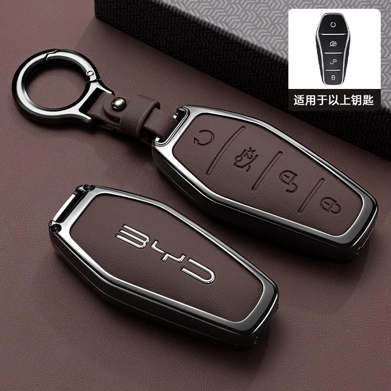 For BYD Han EV Qin Plus DMI Song Pro Tang Dolphin E9 Seal Car Key Cover High-end Remote Key Cover Scratch-resistant Accessories