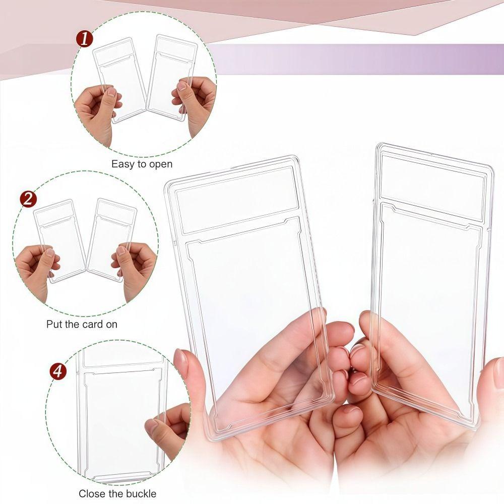 Transparent Collectible Card Box Removable Trading Card Protection Box  Storage Display